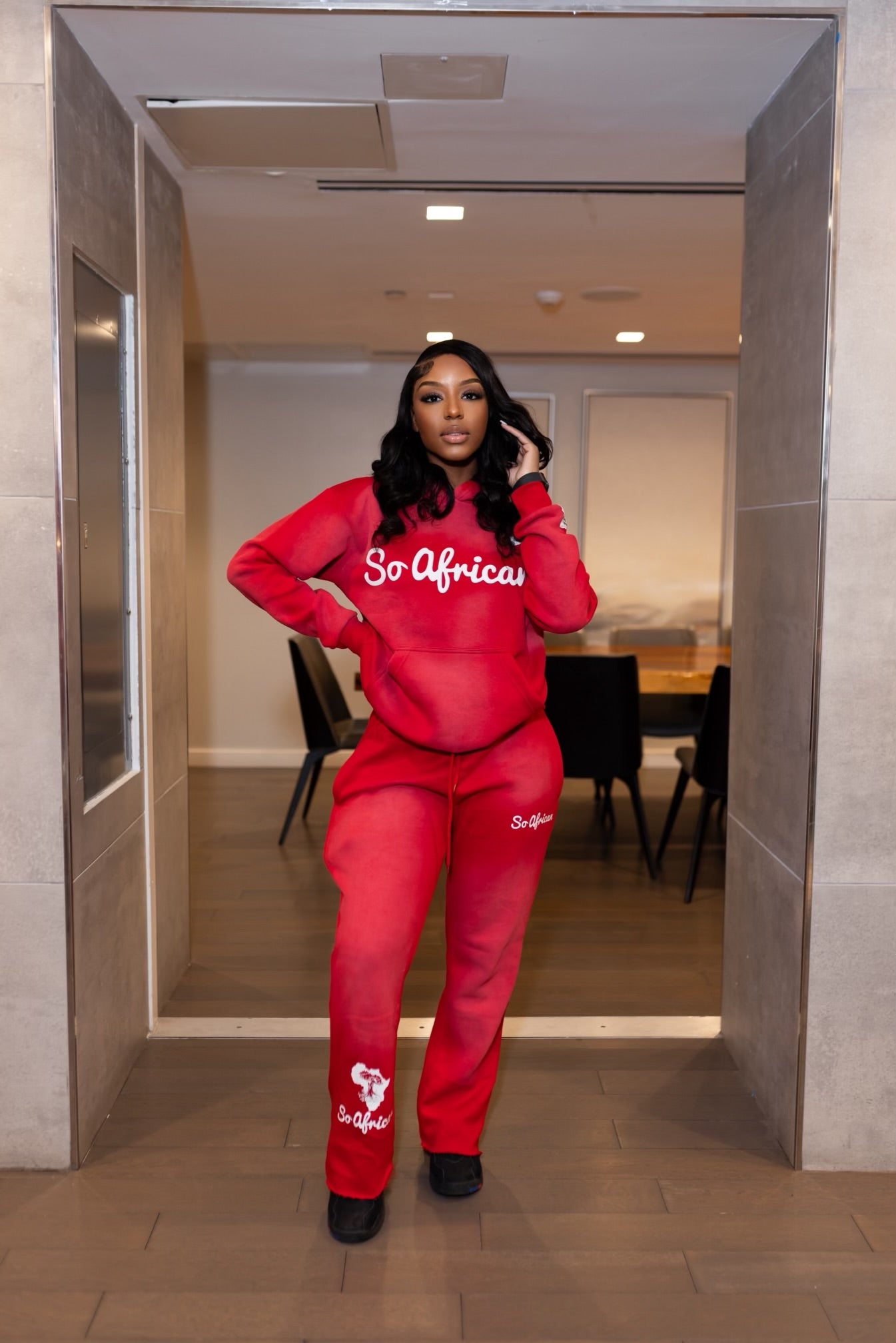 RED SOAFRICAN ASID WASH SWEATSUIT!