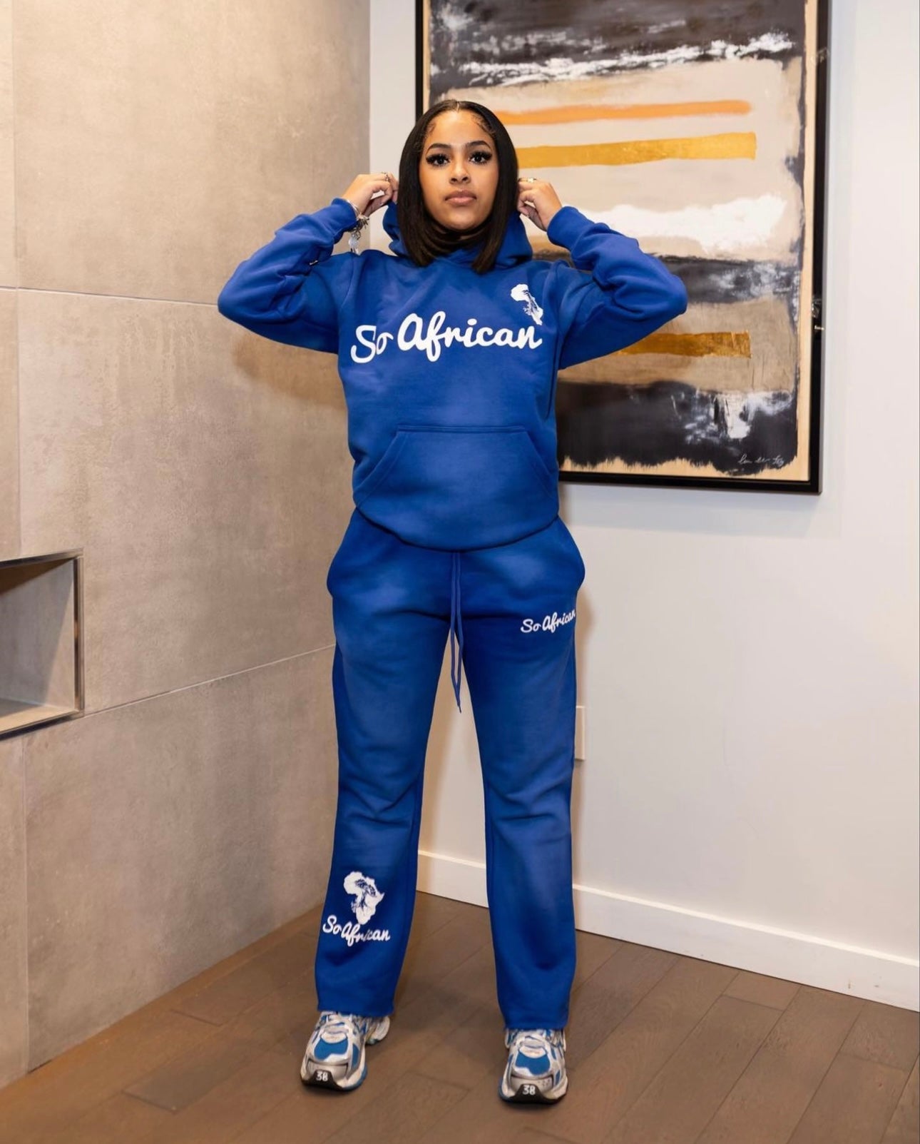 BLUE ASID WASH SOAFRICAN SWEATSUIT!